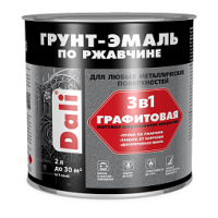 Грунт эмаль графитовая 3в1 серо-синяя 0,75л Dali