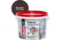 Эмаль акриловая универсальная 0,9л RAL 8017 коричневая Dali
