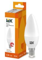 Лампа Led Е14  5Вт 3000К теплый свет шар IEK---