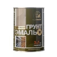 Грунт эмаль по ржавчине 3в1 желтая 0,9кг глянец Радуга