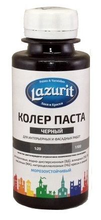Колер 0,1л, №21 черный Lazurit