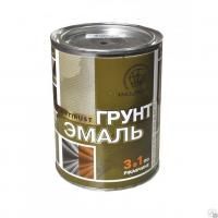 Грунт эмаль по ржавчине 3в1 серая  0,9кг глянец Радуга