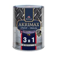 Грунт эмаль по ржавчине 3в1 черная 1,7кг матовая б/с 1ч Akrimax Premium