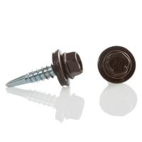 Саморез кровельный RAL8017 4,8х35 дерево 250шт шоколадно-коричневый Daxmer