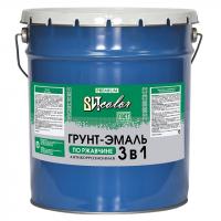 Грунт эмаль по ржавчине 3в1 белая 10кг глянец Вит Color@
