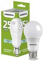 Лампа Led Е27 25Вт 6500К холодный свет груша Generica IEK