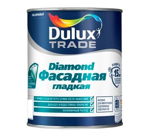 Краска Dulux Professional Diamond фасадная матовая гладкая  0,9л BС 10%