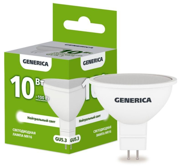 Лампа Led GU5.3  8Вт 4000К белый свет In Home