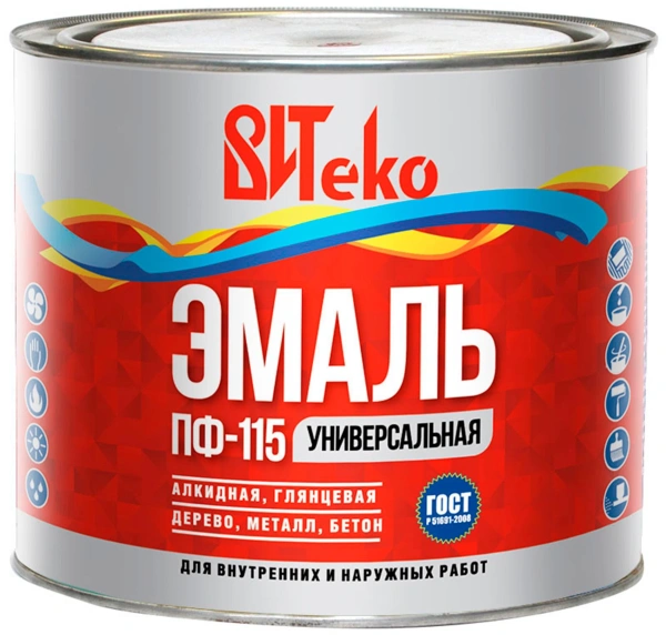 Эмаль ПФ-115 белая  5кг Витеко