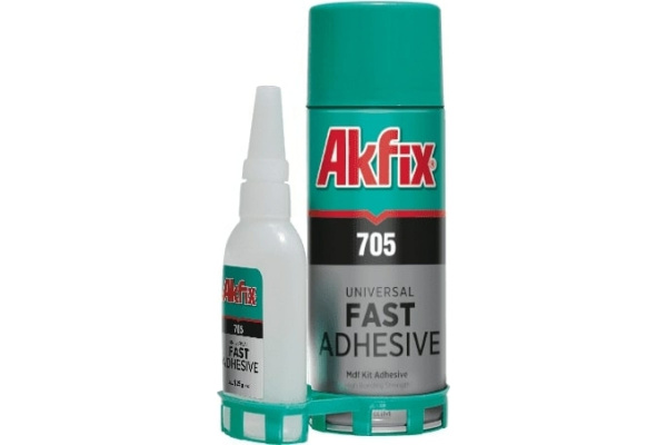 Клей для экспресс-склеивания двухкомпонентный 200мл/50г 705  Akfix(24)